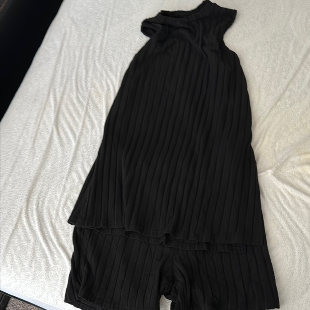 SHEIN Black Textured Dress